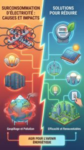 Surconsommation électrique : causes, impacts et solutions pour la réduire